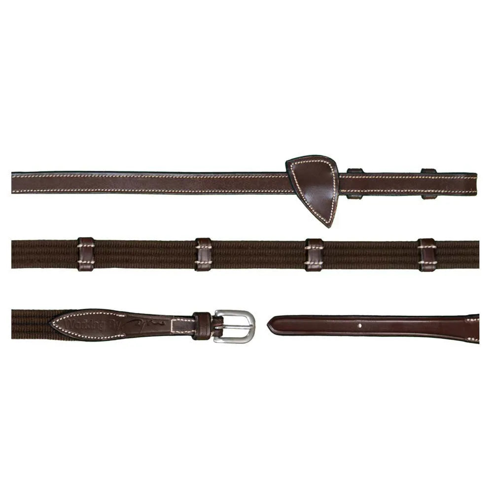 5/8" Web Reins With 9 Leather Loops By Dyon