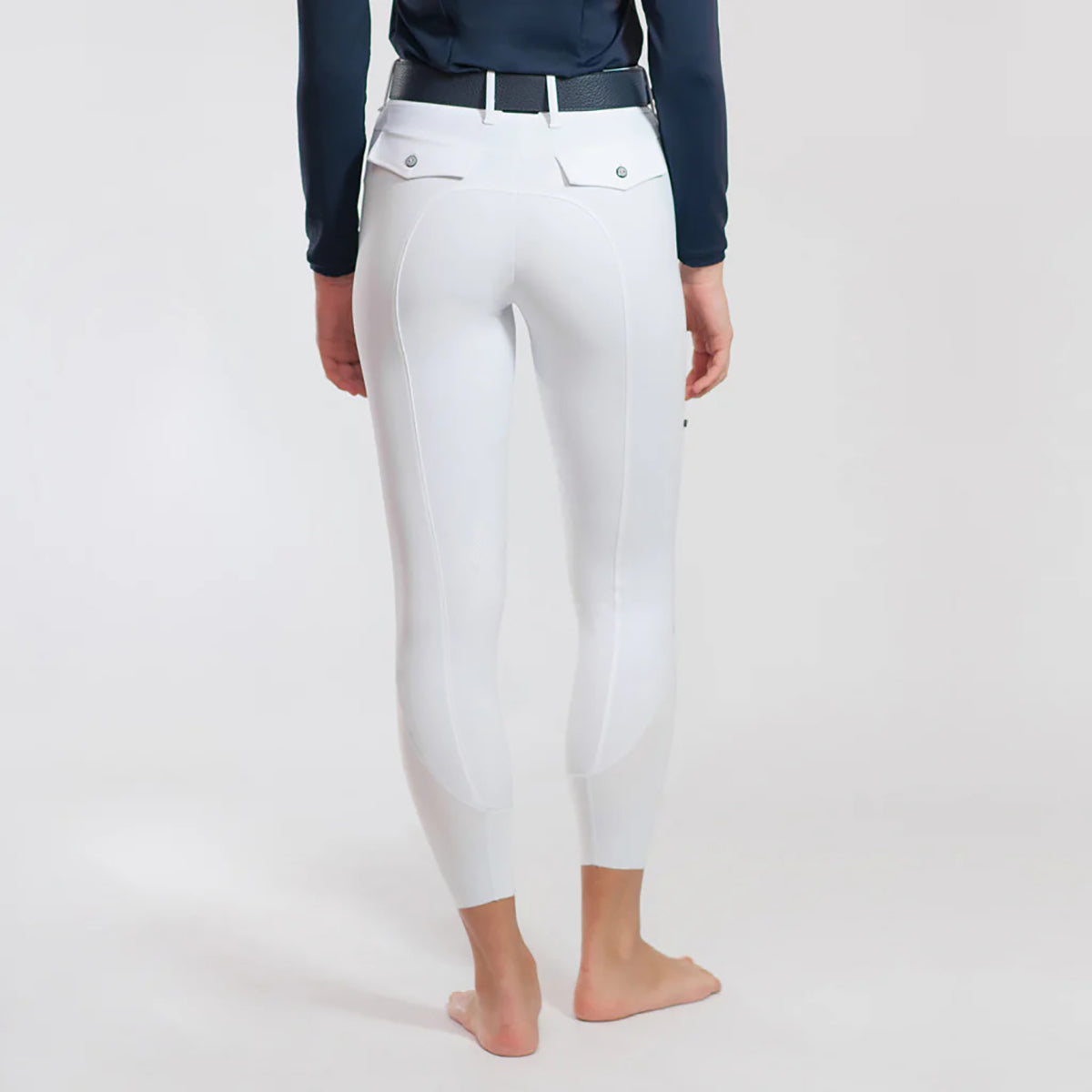 For Horses Women's Ennie Ultra Move Breeches W/ Knee Grip-White