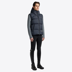 Cavalleria Toscana Men's Hooded Down Padded Nylon Vest