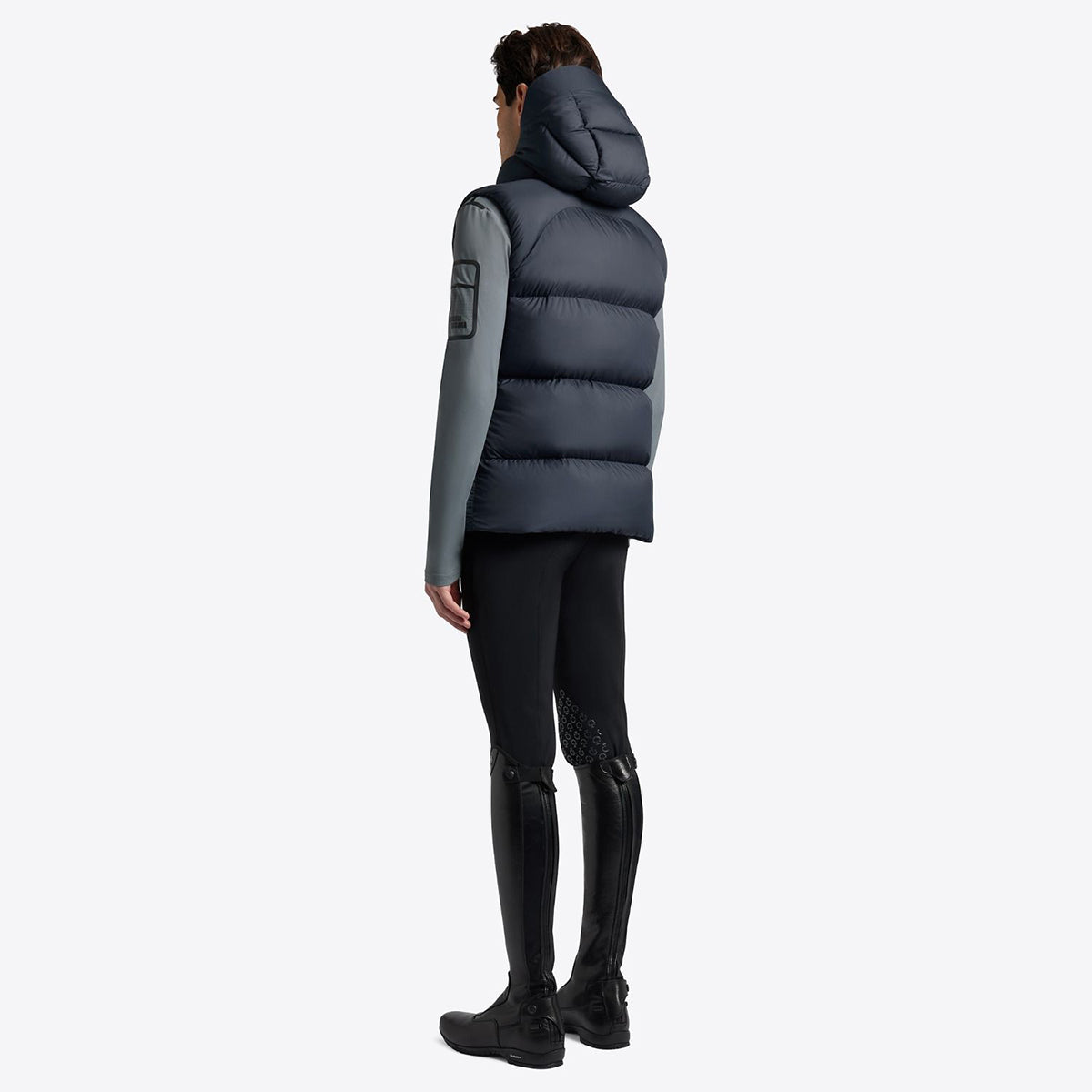 Cavalleria Toscana Men's Hooded Down Padded Nylon Vest