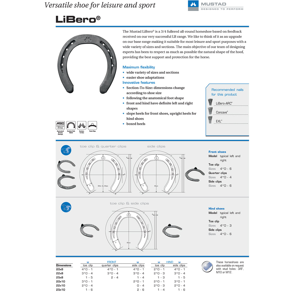 Mustad LiBero Front Toe Clip