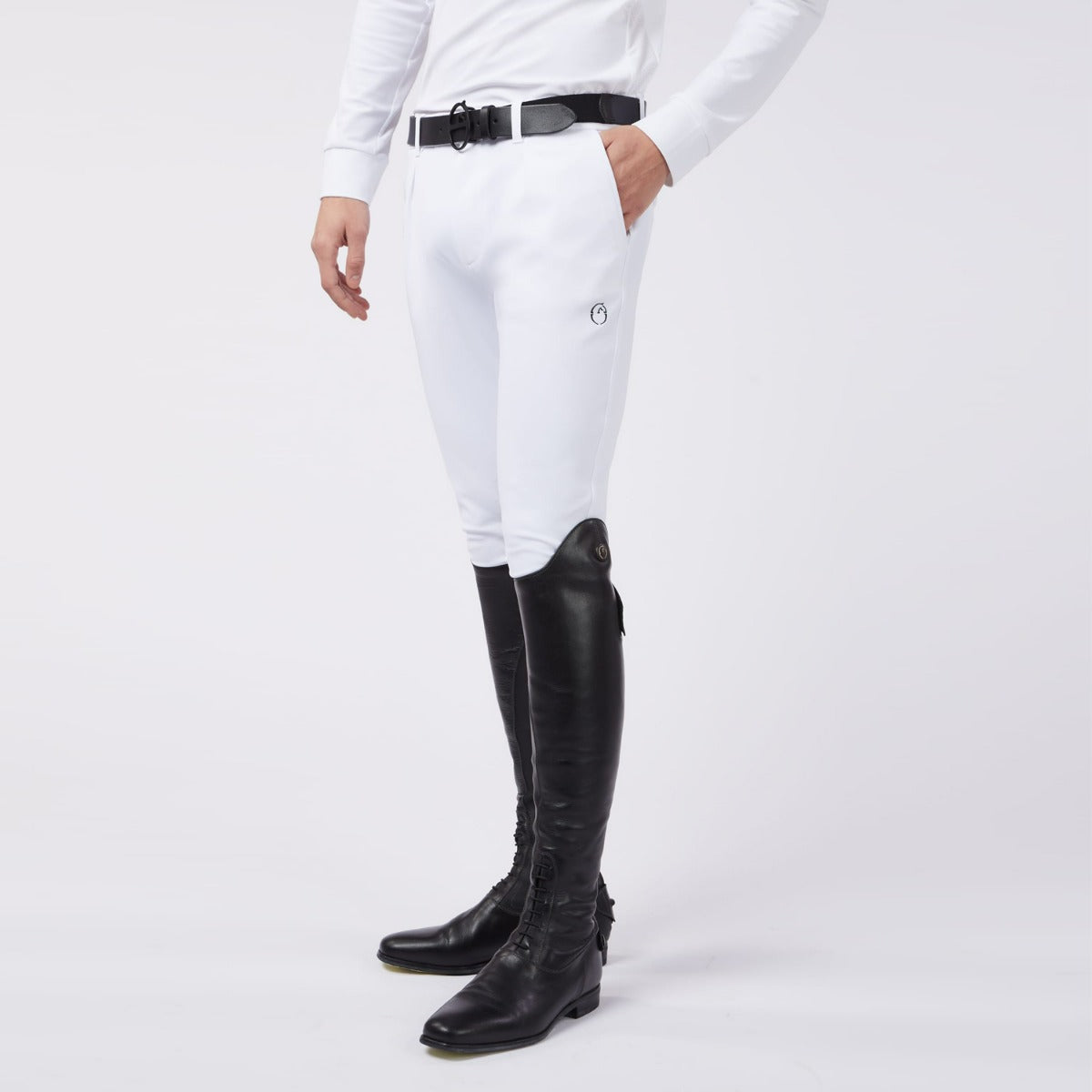 Vestrum Men's Stelvio Knee Grip Riding Breeches TK Fabric-Optical White