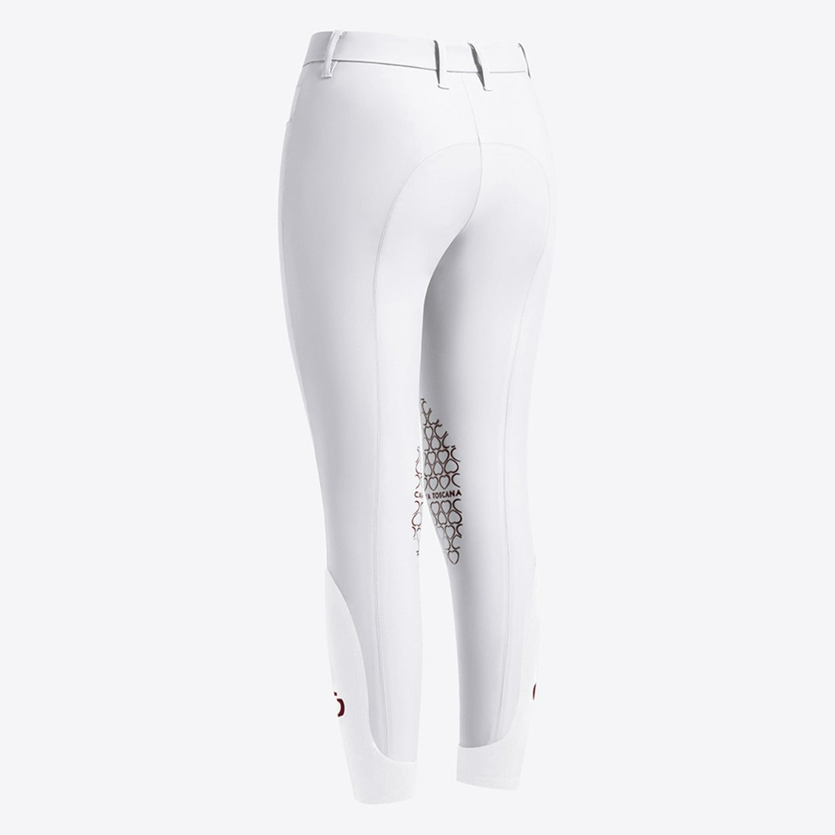 Cavalleria Toscana Girl's Mini Heart Knee Patch Breeches-White