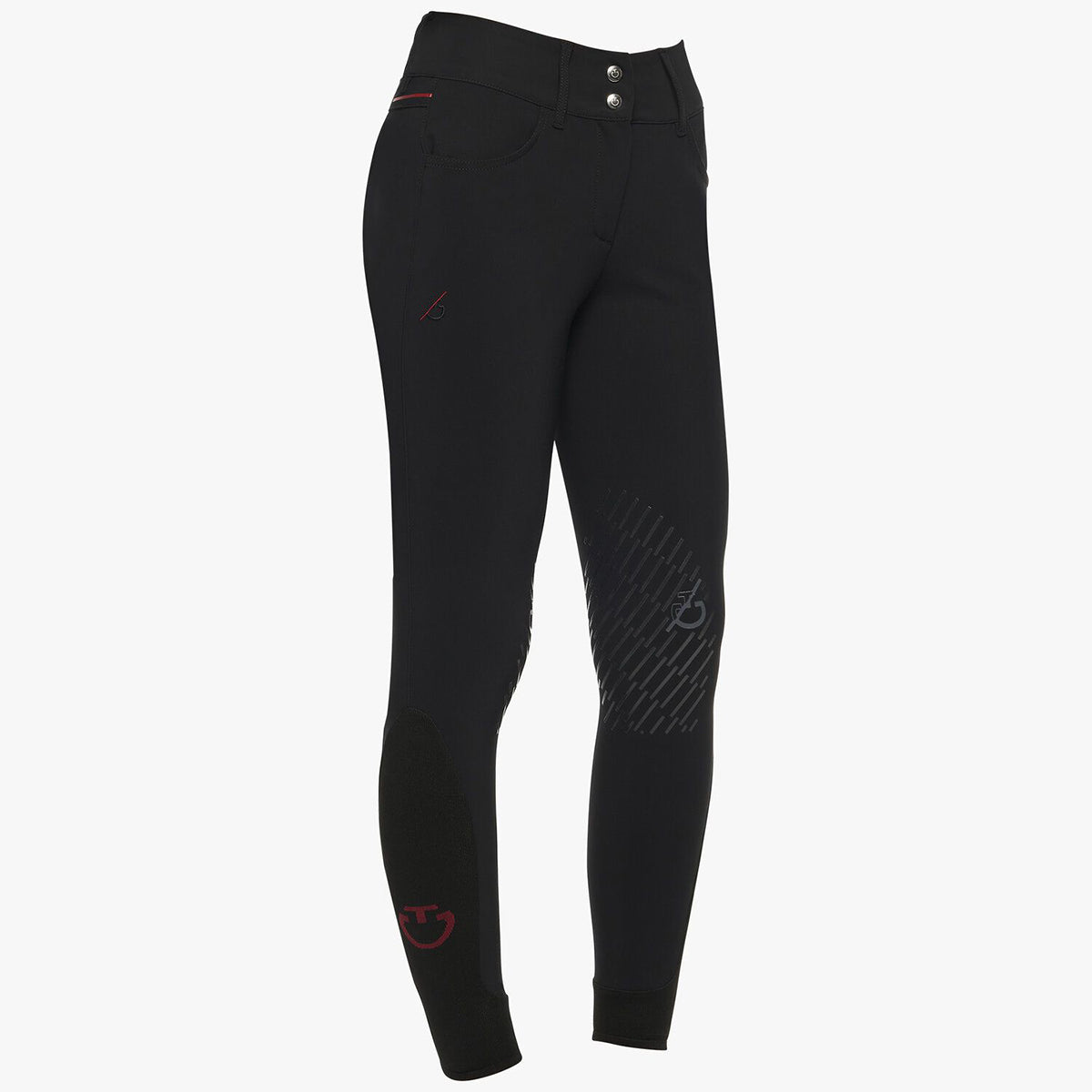 Cavalleria Toscana Women's Team Red Stripe High Waist Breeches