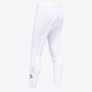 Cavalleria Toscana Unisex Young Rider's Knee Grip Jumping Breeches-White