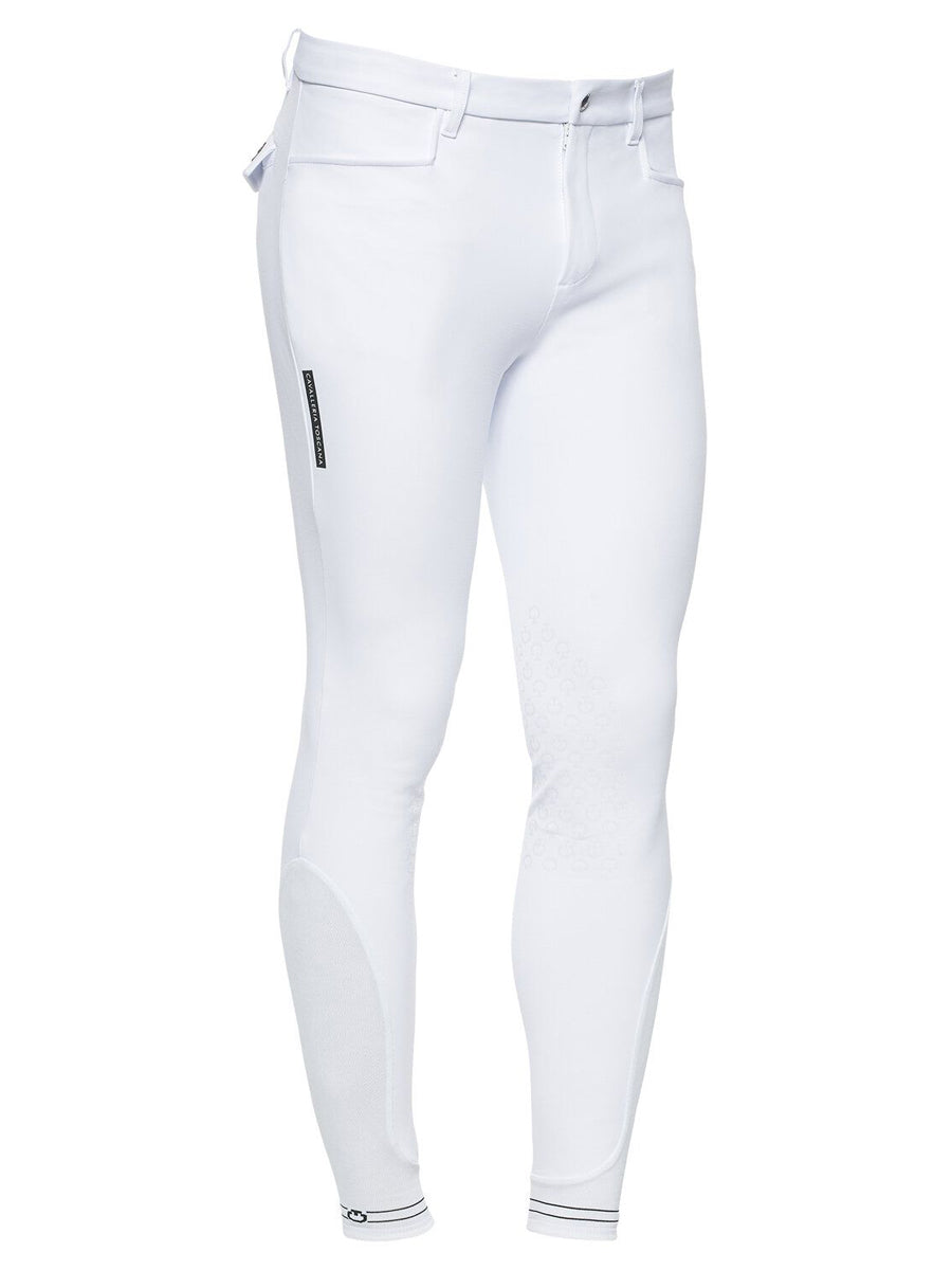 Cavalleria Toscana Men's Knee Grip Breeches With Perforated Logo Tape