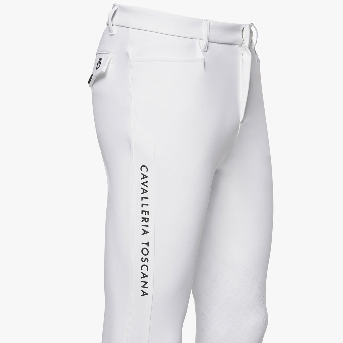 Cavalleria Toscana Men's Rubber CT Logo Stripe Breech