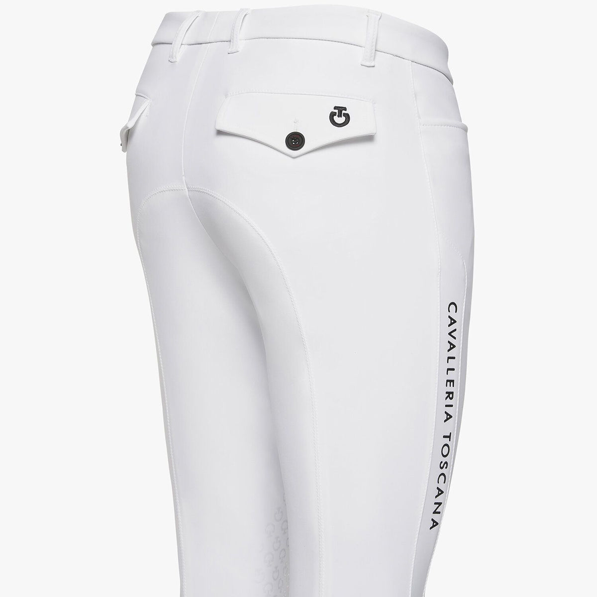 Cavalleria Toscana Men's Rubber CT Logo Stripe Breech