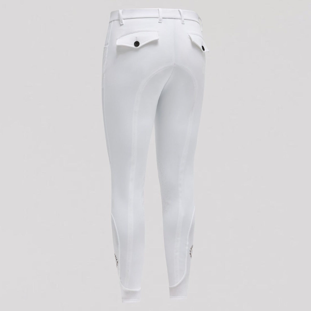 Cavalleria Toscana Men's Jersey Mesh Insert Riding Breeches-White
