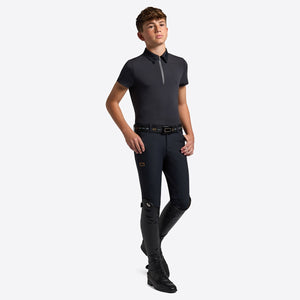 RG Boys Short Sleeve Micro Perforated Jersey Polo with Zip