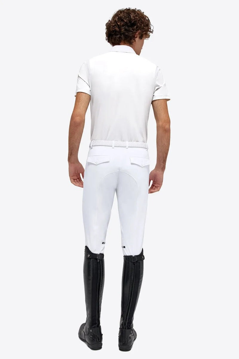 RG Men's Jersey S/S Competition Zip Polo White