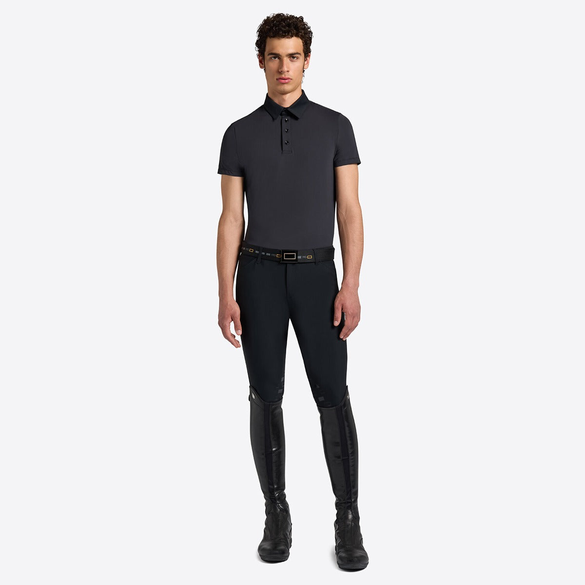 RG Men’s Micro-Perforated Jersey Polo with Buttons