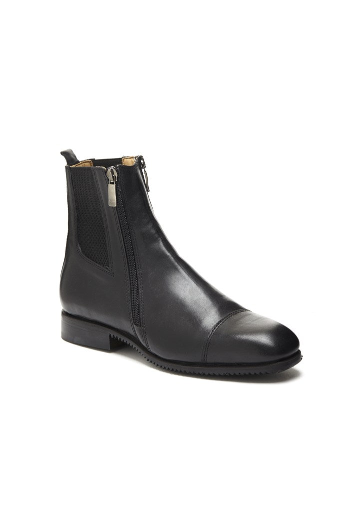 Fratelli Fabbri Leather Paddock Boots Double Zip