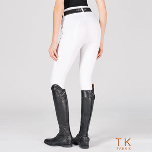 Women's Molveno Riding Breeches with Full Grip-Tk Fabric-Optical White