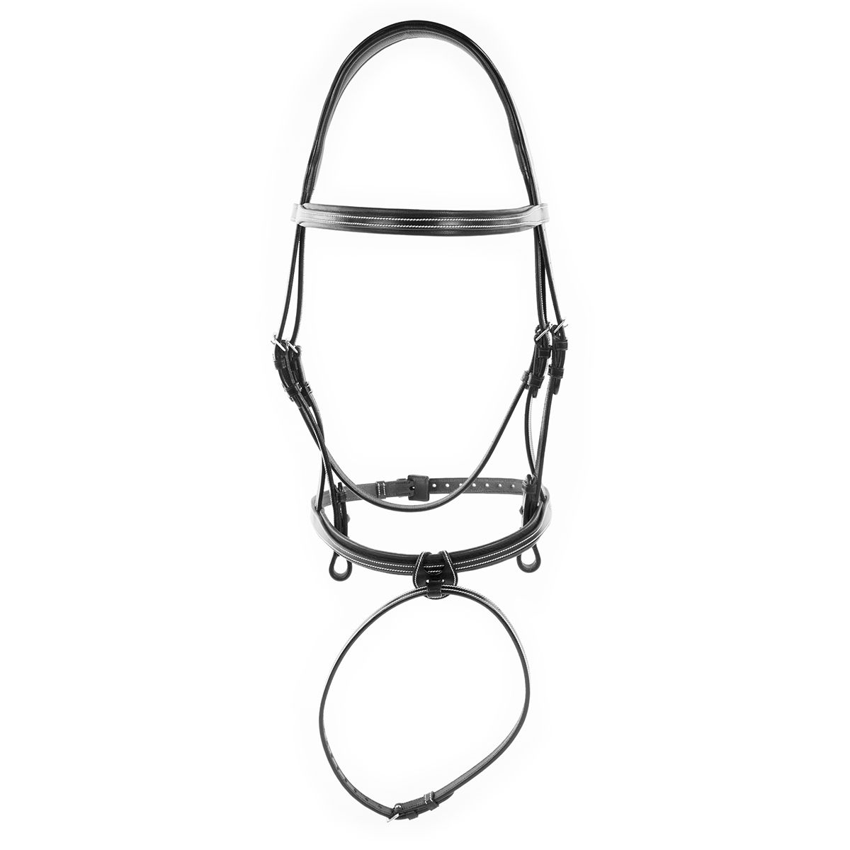 Silver Crown Comporta Headpiece With Flash Noseband