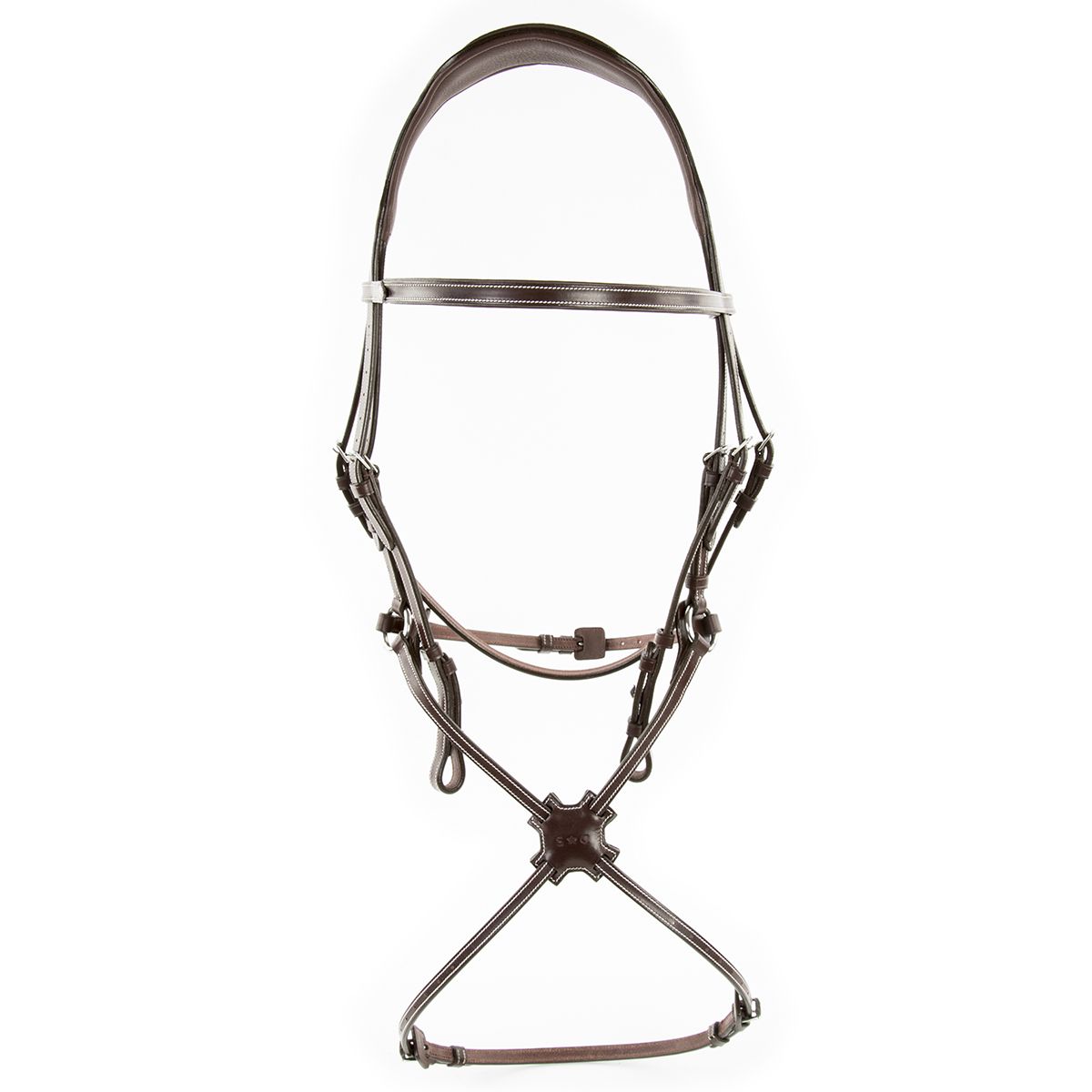 Silver Crown Doha Headpiece With Figure Eight Noseband