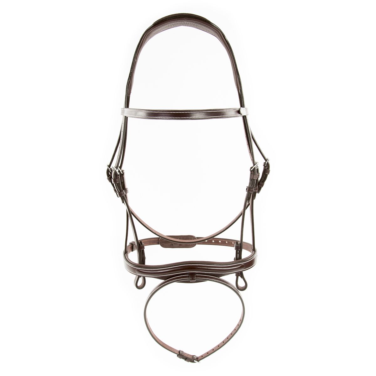Silver Crown Doha Headpiece With Half-Moon Flash Noseband