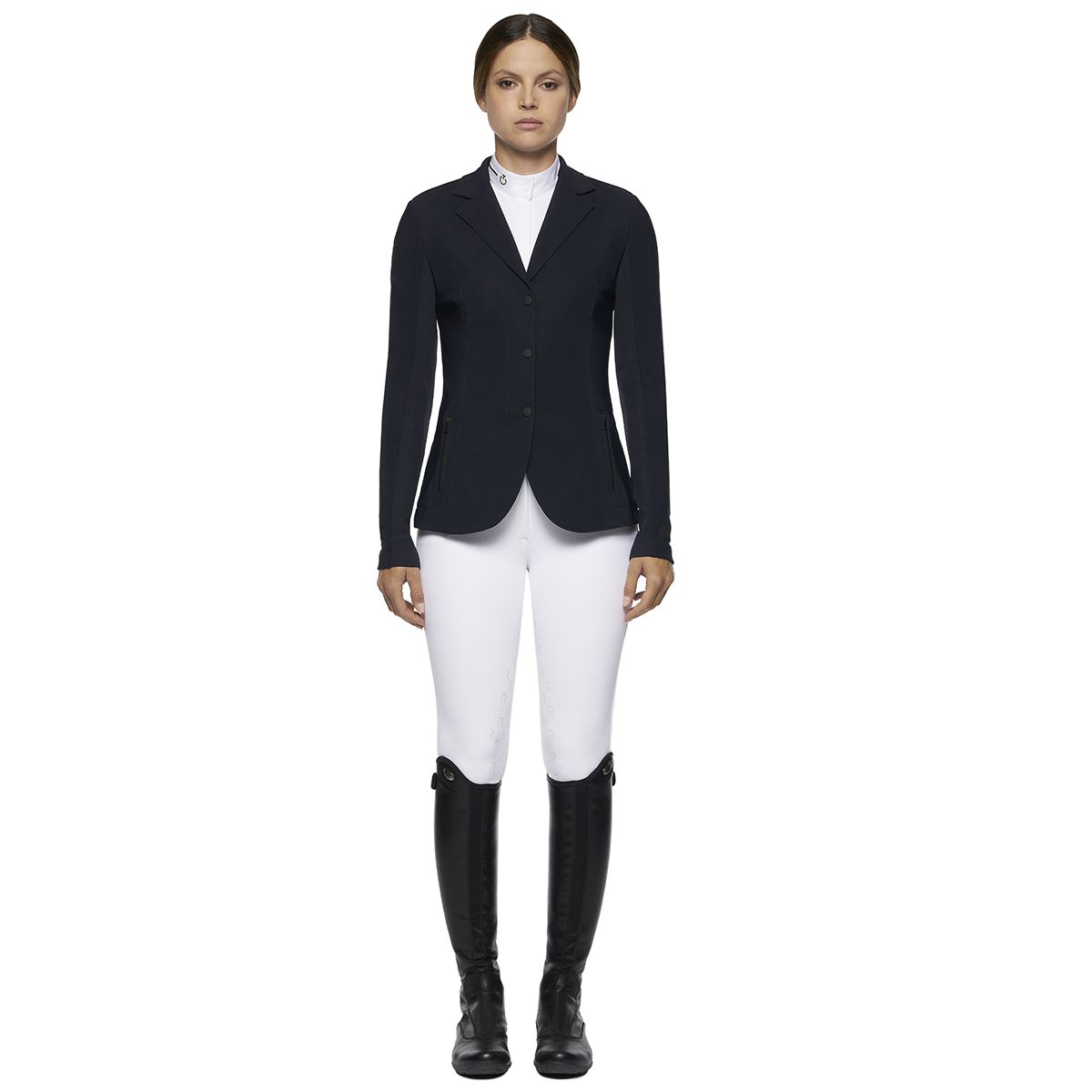 Cavalleria Toscana Women's R-EVO Riding Jacket with Zip with Inserts in Technical Mesh