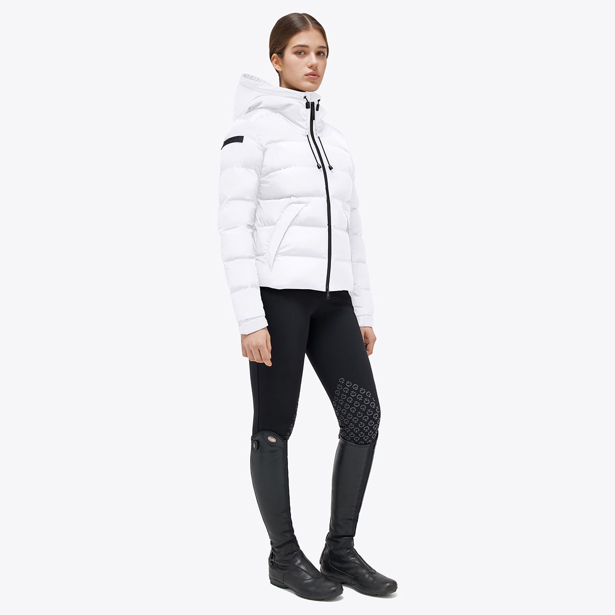 Cavalleria Toscana Women's Hooded Nylon Puffer Vest