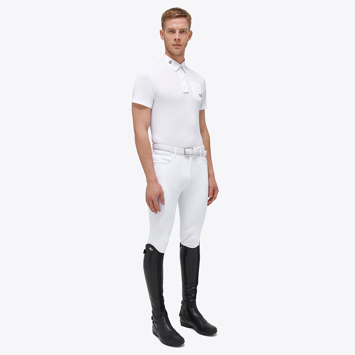 Cavalleria Toscana Men's Tech Piquet S/S Competition