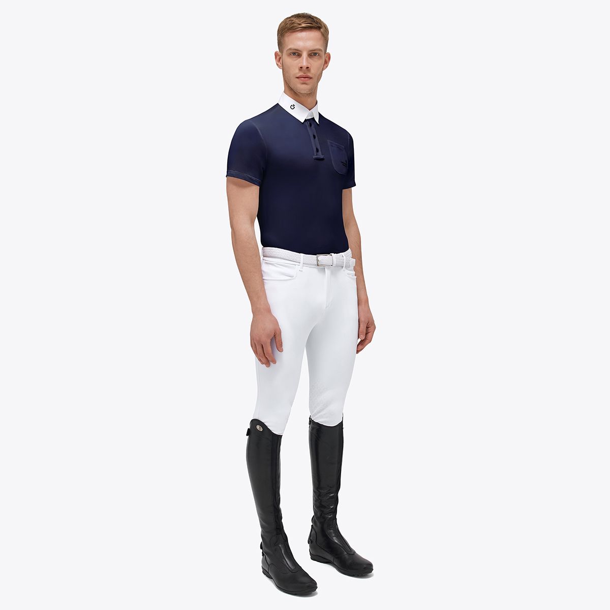 Cavalleria Toscana Men's Tech Piquet S/S Competition