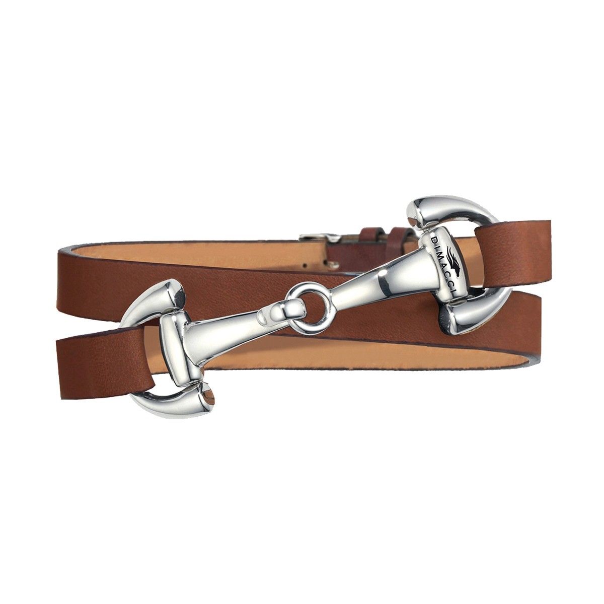 Dimacci Favorit Horse Bit Bracelet Cognac | Silver