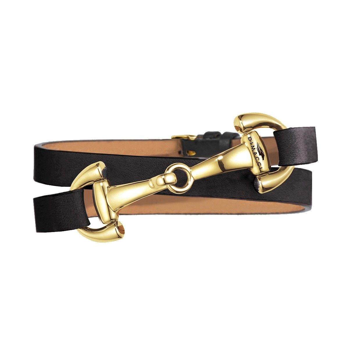 Dimacci Favorit Horse Bit Bracelet Black | Gold Plated