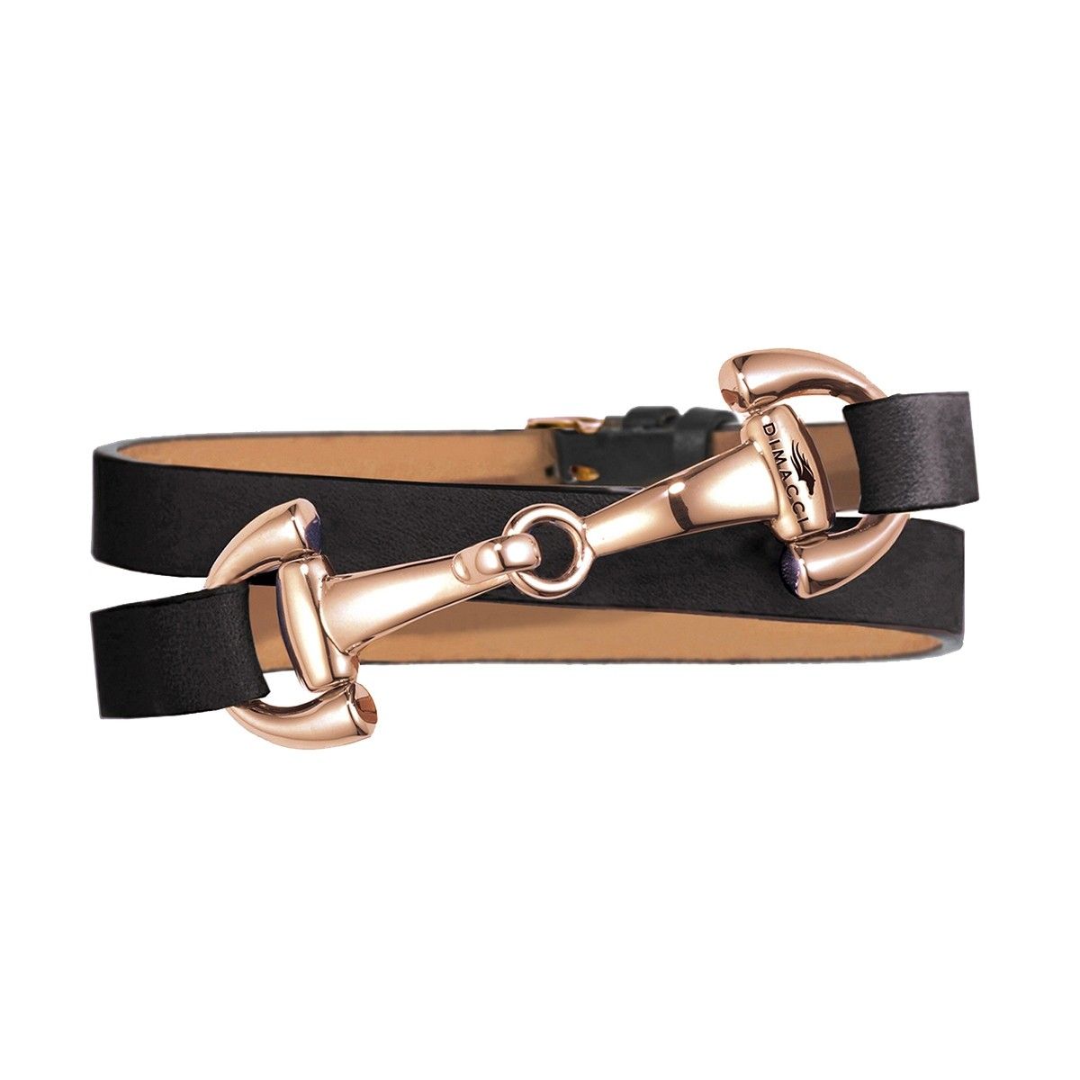 Dimacci Favorit Horse Bit Bracelet Black | Rose-Gold Plated