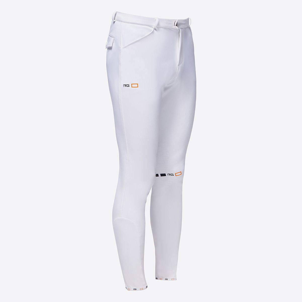 RG Men's Knee Grip Riding Breeches White 