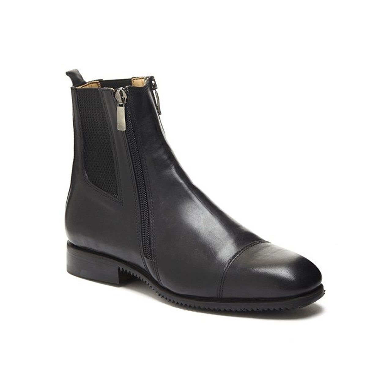 Fratelli Fabbri Leather Paddock Boots Double Zip