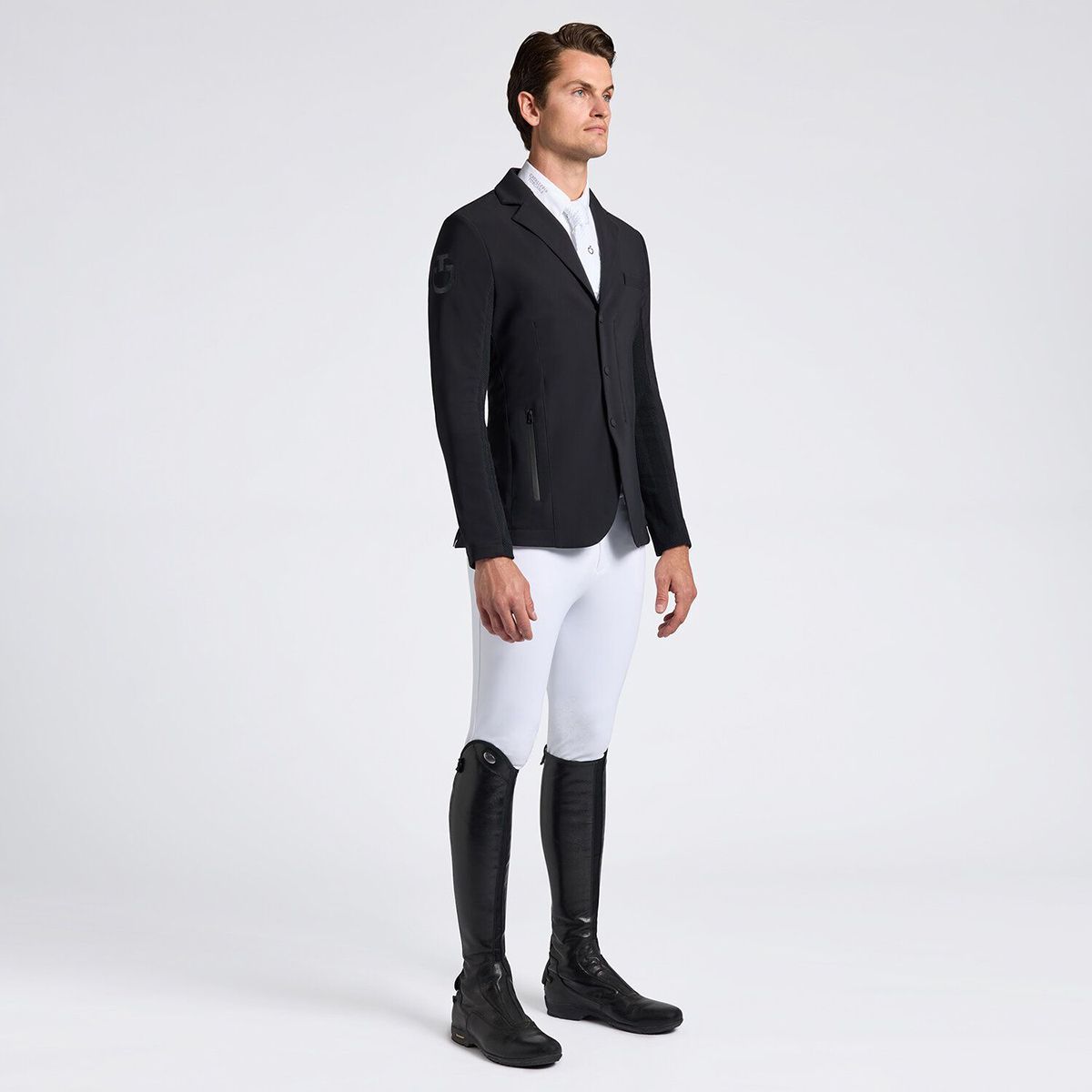 Cavalleria Toscana R-EVO Men's Light Tech Knit Zip Riding Jacket