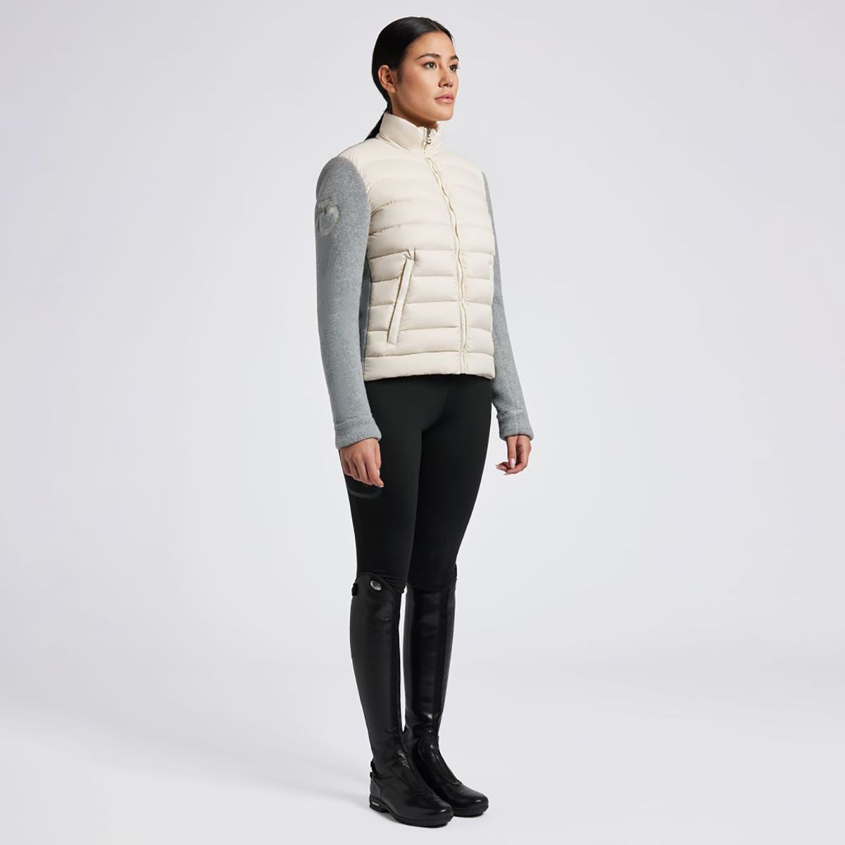 Cavalleria Toscana Women's  Nylon and Fleece Zip Up Jacket