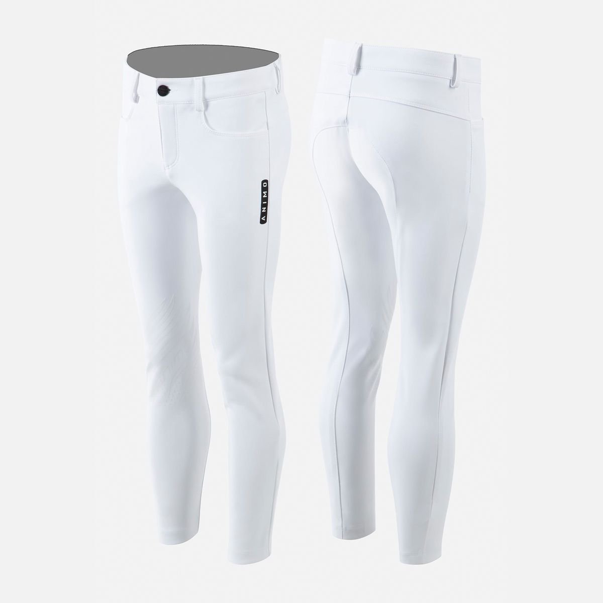 Animo Junior's Unisex Nimiri 24W Riding Breeches-White