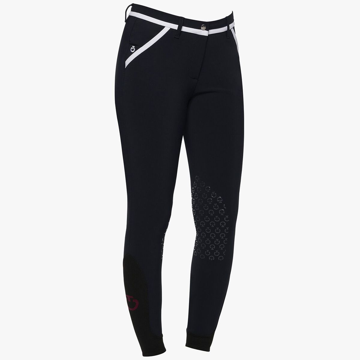 Cavalleria Toscana Women's Plaid Print Breeches W/Contrasting Trim