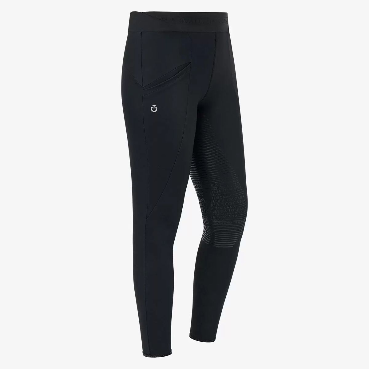 Cavalleria Toscana Women's Nylon Knit Waistband Full Grip Leggings