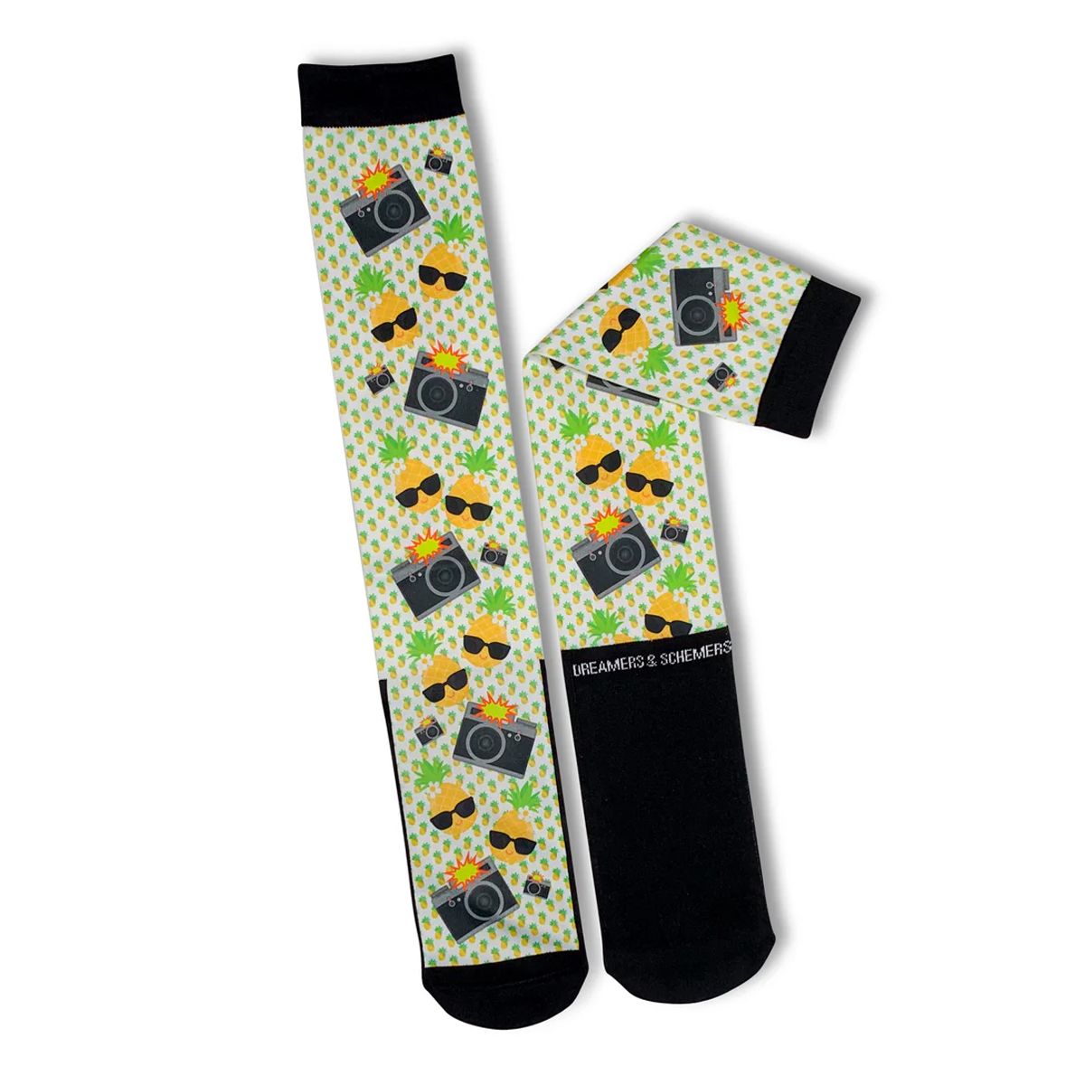Dreamers & Schemers Paparazzi Pineapple Boot Socks