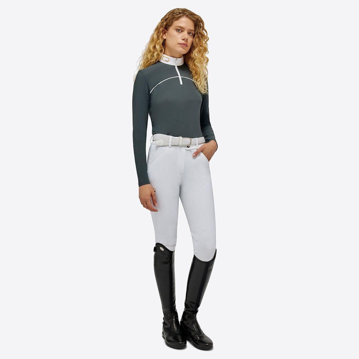 RG Women's Jersey L/S Competition Zip Polo