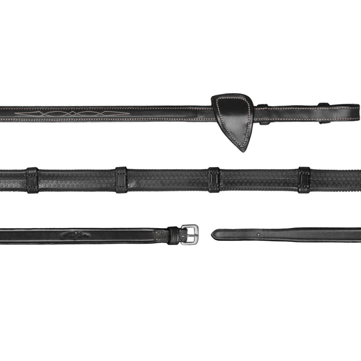 DY'ON 1/2 Rubber Reins With 7 Leather Loops US Collection
