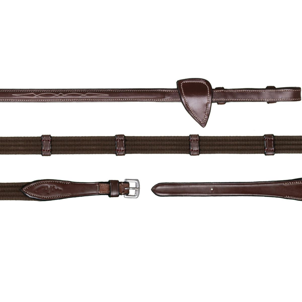 DY'ON 5/8 Web Reins With 9 Leather Loops US Collection