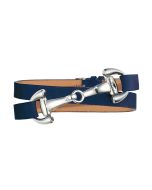 Dimacci Favorit Horse Bit Bracelet Navy Blue | Silver