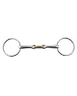 Double Jointed Snaffle Bit Copper Mouth Joint