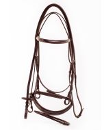 Equestro Stitched  Bridle with Rens