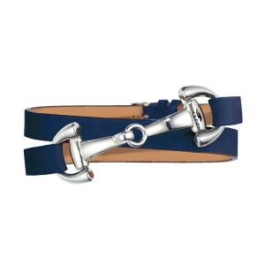 Dimacci Favorit Horse Bit Bracelet Navy Blue | Silver