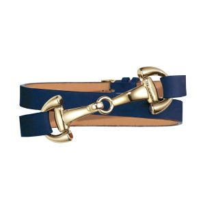 Dimacci Favorit Horse Bit Bracelet Navy Blue | Gold Plated