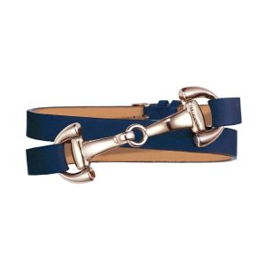 Dimacci Favorit Horse Bit Bracelet Navy Blue | Rose-Gold Plated