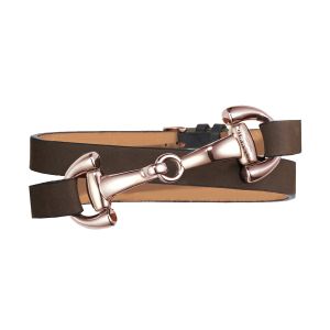 Dimacci Favorit Horse Bit Bracelet Brown | Rose-Gold Plated