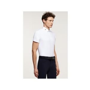 Cavalleria Toscana Men's Perforated Jersey Insert polo