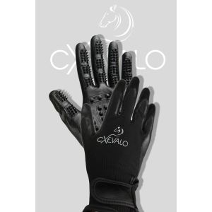Cxevalo 2-in-1 Grooming and Washing Glove with Massage Nubs