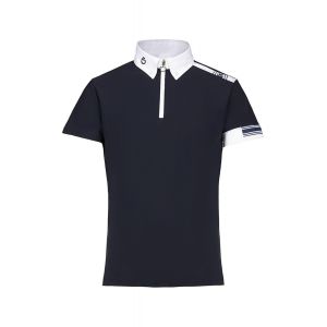Cavalleria Toscana Boy's Jersey Competition Polo W'/Laser Cut Logo