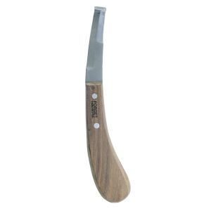 Forget Hoof Knife with Double Edge Wooden Handle
